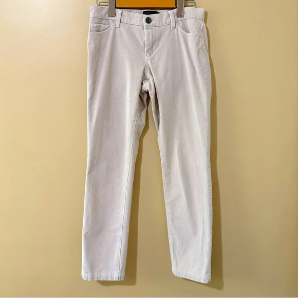 Banana Republic| Ivory Corduroy Straight Leg Pants Sz 25 - Picture 1 of 8